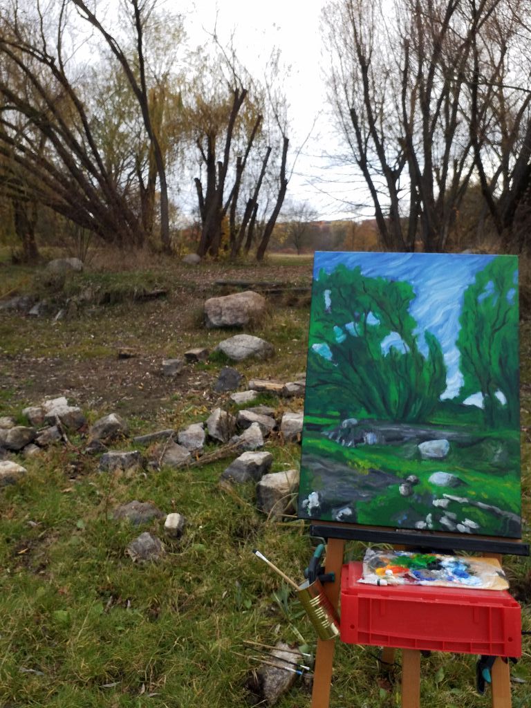 Am alten Teich Entstehung